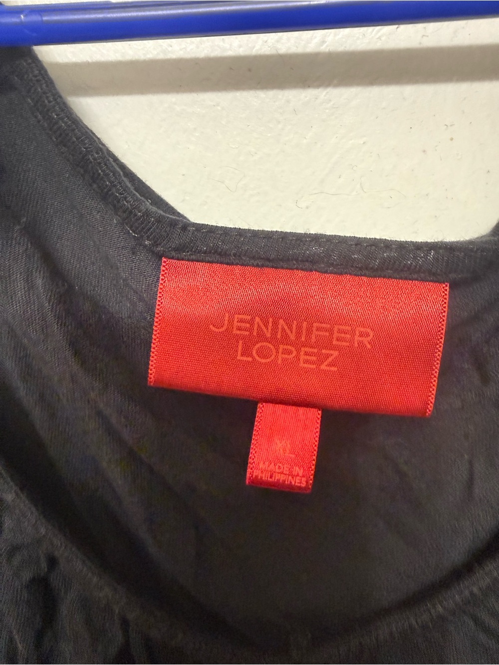 Jennifer Lopez Black Tank with Red Label